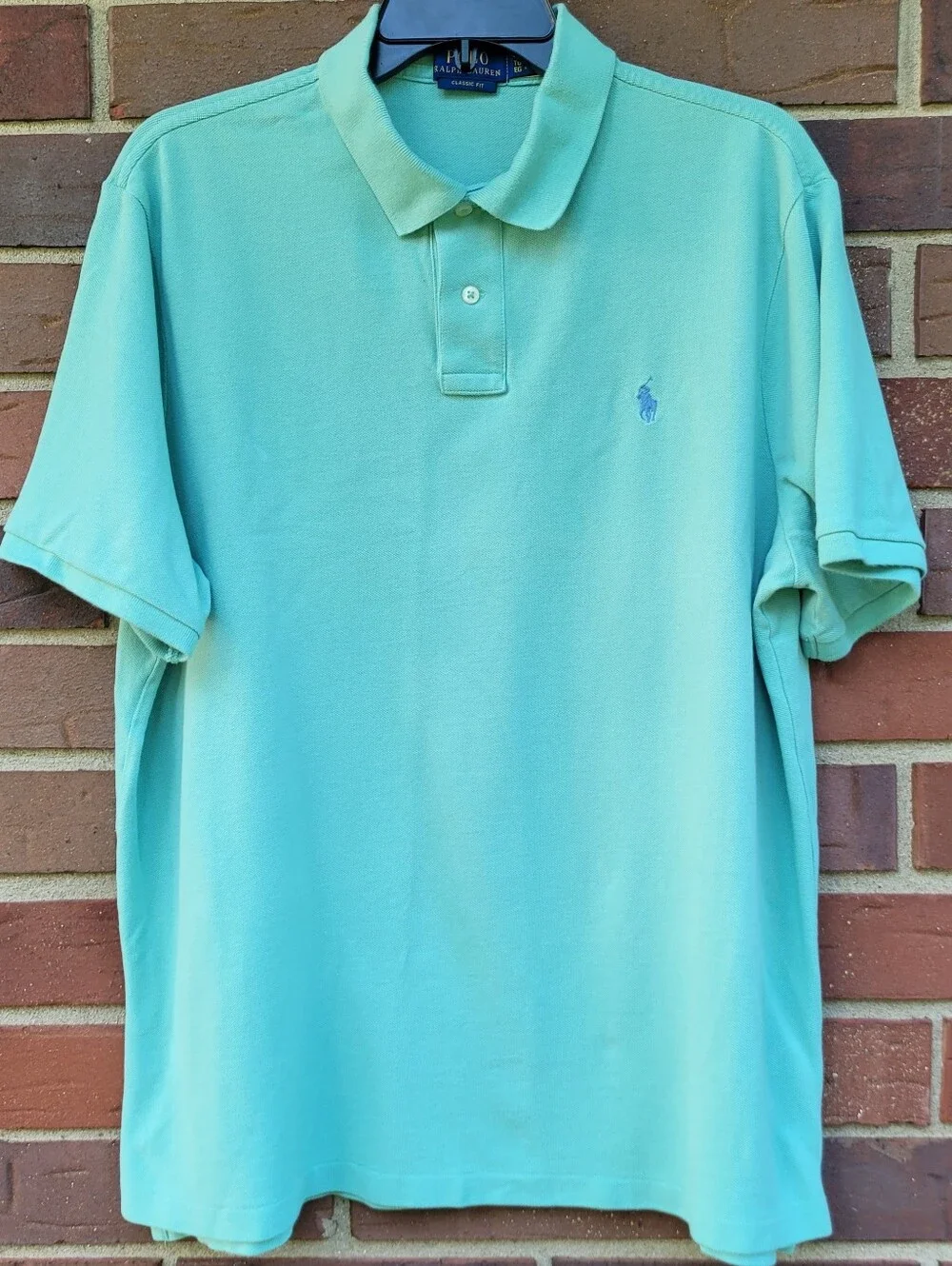 Ralph Lauren Blue Short Sleeve Polo Shirt Mens XL Classic Fit